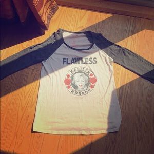 Pink and gray Marilyn Monroe Long sleeve shirt